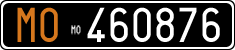 License plate of Italy, Cars (1927 year series)