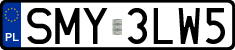 License plates of Poland, Regular car plates