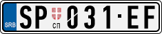 License plate of Serbia, Cars