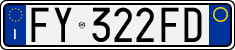 License plate of Italy, Cars (1994 year series)