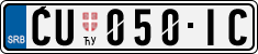 License plate of Serbia, Cars