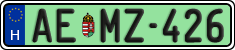 license plates of Hungary, Regular plates (2022)
