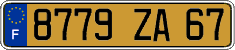 French license plate, FNI