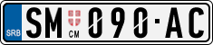License plate of Serbia, Cars