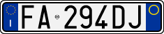 License plate of Italy, Cars (1994 year series)