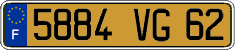 French license plate, FNI