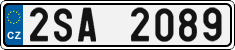 License plate of the Czech Republic, Cars (2001)