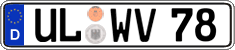 German license plate, Regular plates