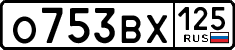 License plate Russia, Cars