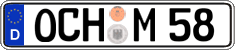 German license plate, Regular plates