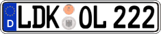 German license plate, Regular plates