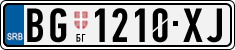 License plate of Serbia, Cars