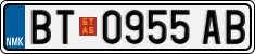 License plate of North Macedonia, Regular plates (2012)
