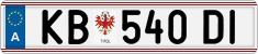 License plate of Austria, Regular plates
