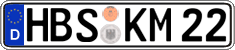 German license plate, Regular plates