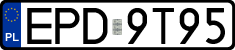 License plates of Poland, Regular car plates