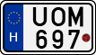 license plates of Hungary, Motorcycles (1990)