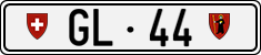 License plate of Switzerland, Cars