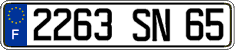 French license plate, FNI