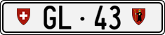 License plate of Switzerland, Cars