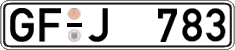 German license plate, Regular plates