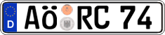 German license plate, Regular plates