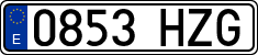 License plates of Spain, Ordinary (2000)