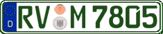 German license plate, Regular plates