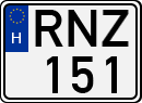 license plates of Hungary, Cars (1990)