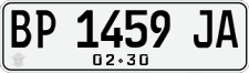 License plate of Indonesia, Regular plates