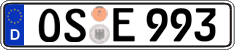 German license plate, Regular plates