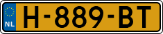 License plate of the Netherlands, Cars