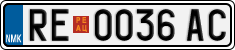 License plate of North Macedonia, Regular plates (2012)
