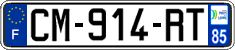 French license plate, SIV (ordinary)