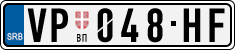 License plate of Serbia, Cars