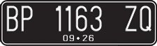 License plate of Indonesia, Regular plates