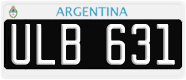 License plate of Argentina, Cars (1995, ABC 123)