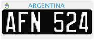 License plate of Argentina, Cars (1995, ABC 123)