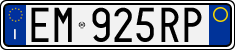 License plate of Italy, Cars (1994 year series)