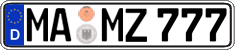 German license plate, Regular plates