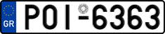 License plate of Greece, Cars