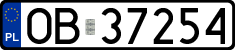 License plates of Poland, Regular car plates