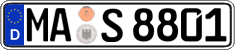German license plate, Regular plates