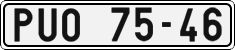 License plate of the Czech Republic, Cars (1960)