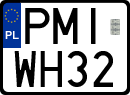 License plates of Poland, Special vehicles and motorcycles