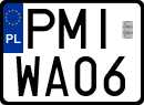 License plates of Poland, Special vehicles and motorcycles