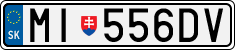 License plate of Slovakia, Cars