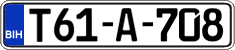 License plate of Bosnia and Herzegovina, Regular plates