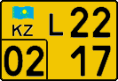 License plate Kazakhstan, Foreigners (2012)