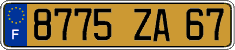 French license plate, FNI